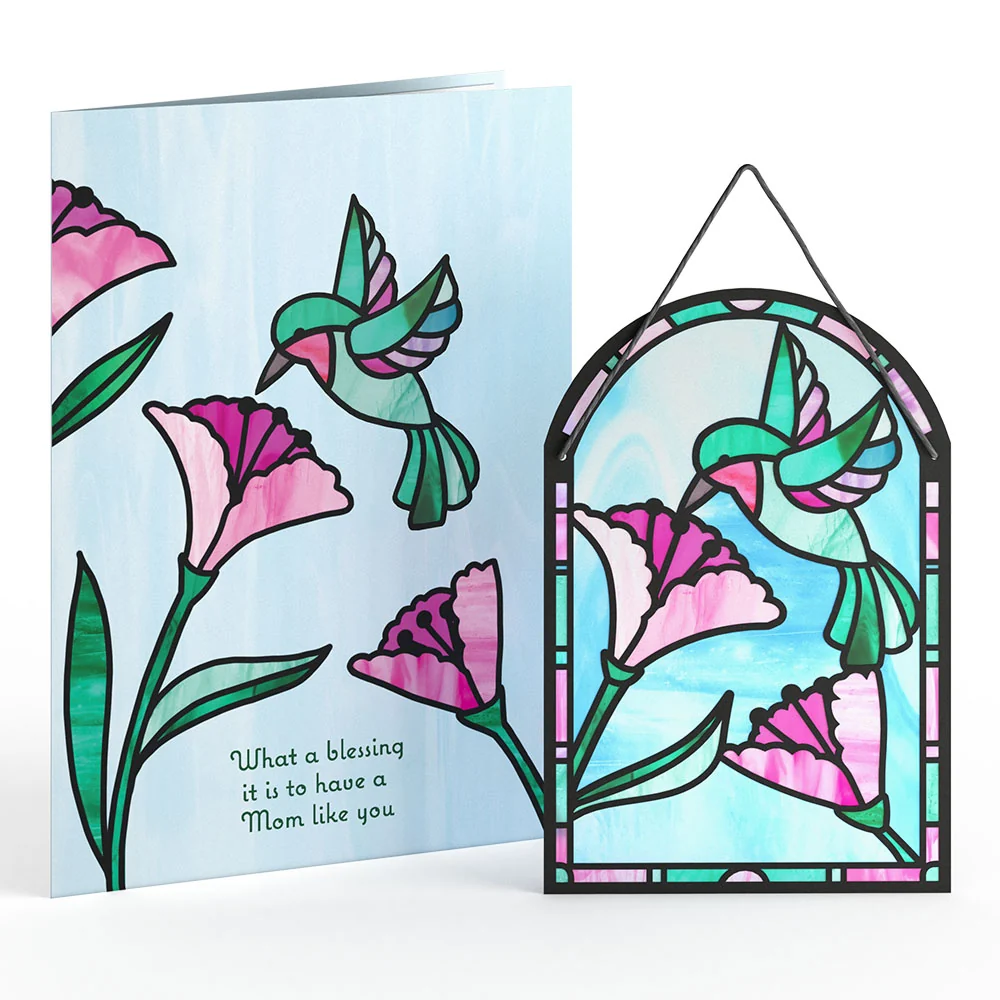 Lovepop Blessing to Have a Mom Like You Hummingbird Suncatcher Card & Bouquet Bundle - Image 5