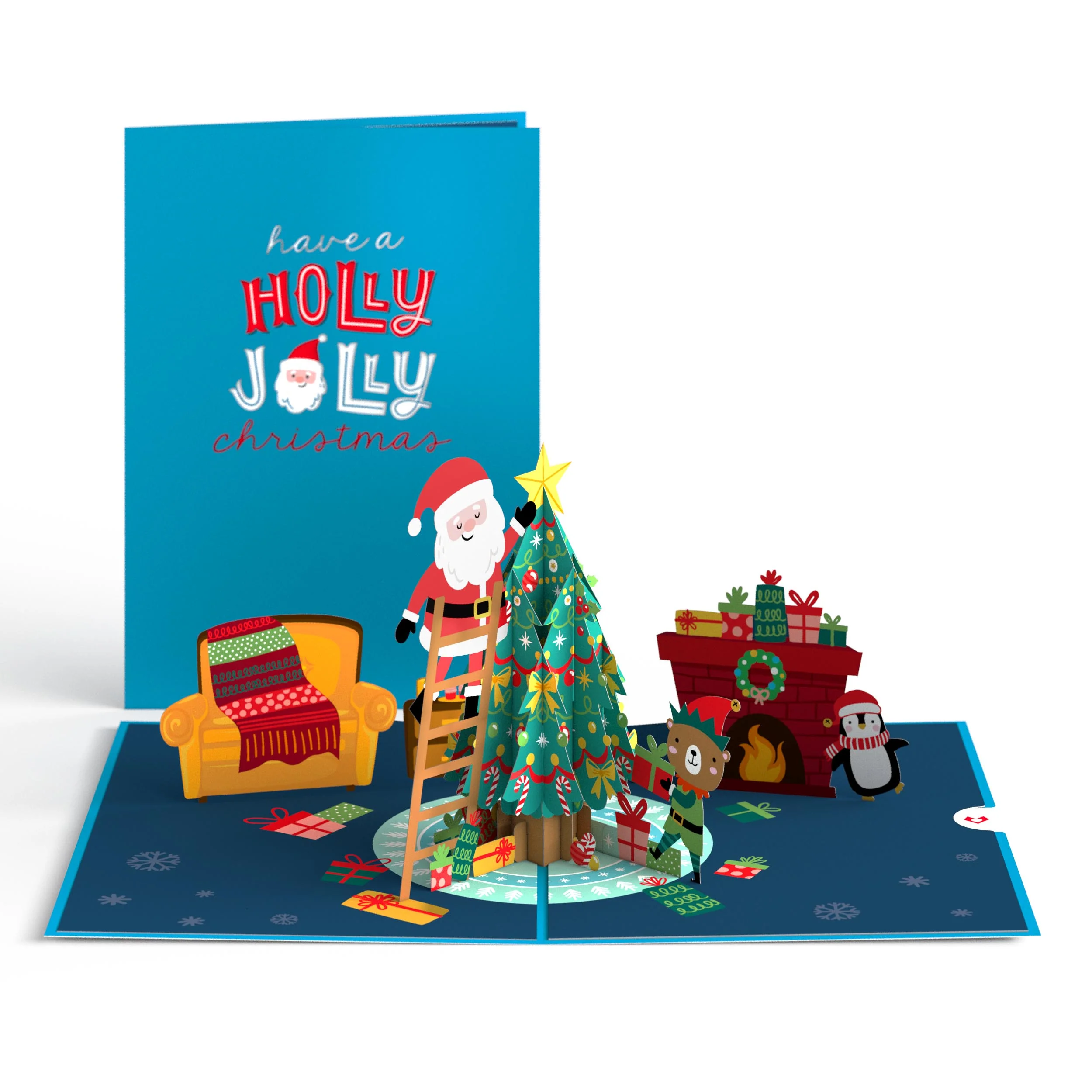 Lovepop Santa Decorating a Christmas Tree Pop-Up Card — SKU SB-41A7AF-9E6ED3B60F819C