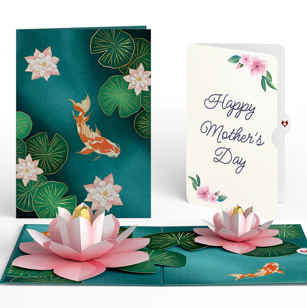 Lovepop Koi Fish and Lotus Pond Mother's Day Pop-Up Card and Sentiment Set
