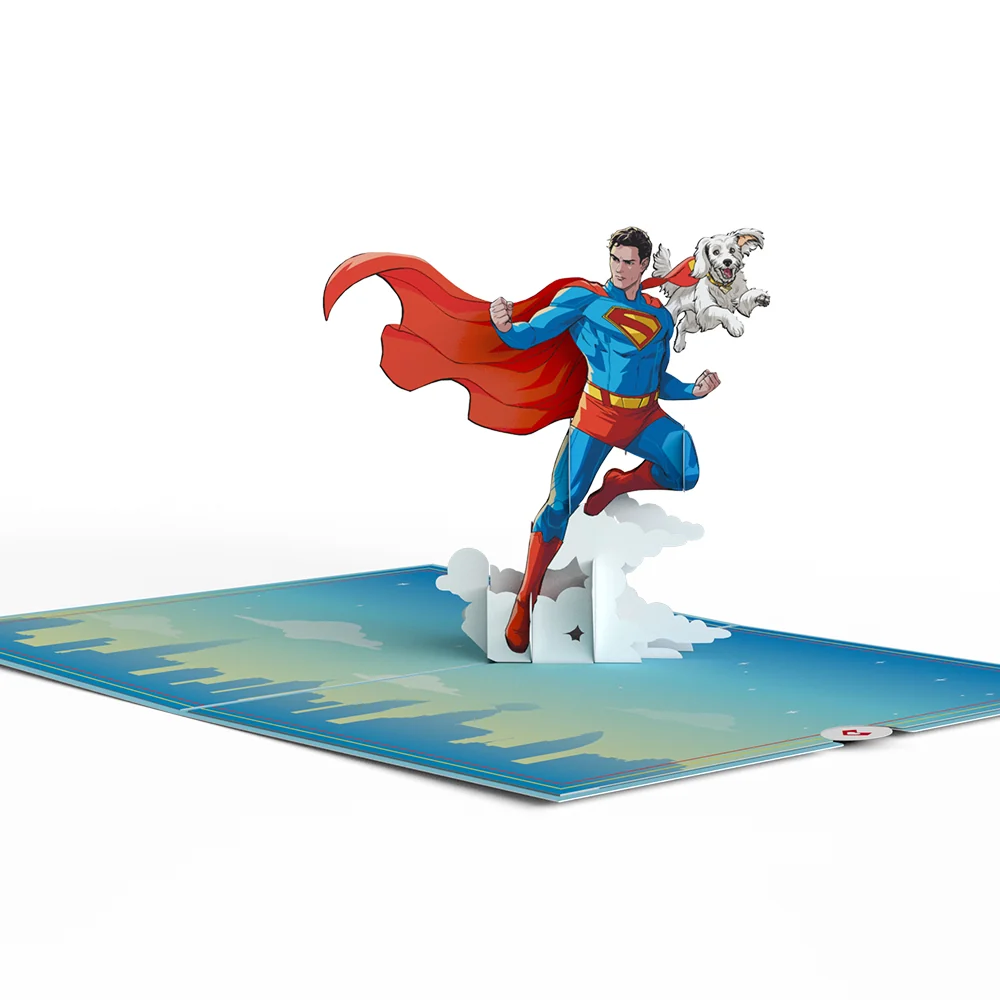 Lovepop Superman and Krypto Epic Birthday Pop-Up Card - Image 3