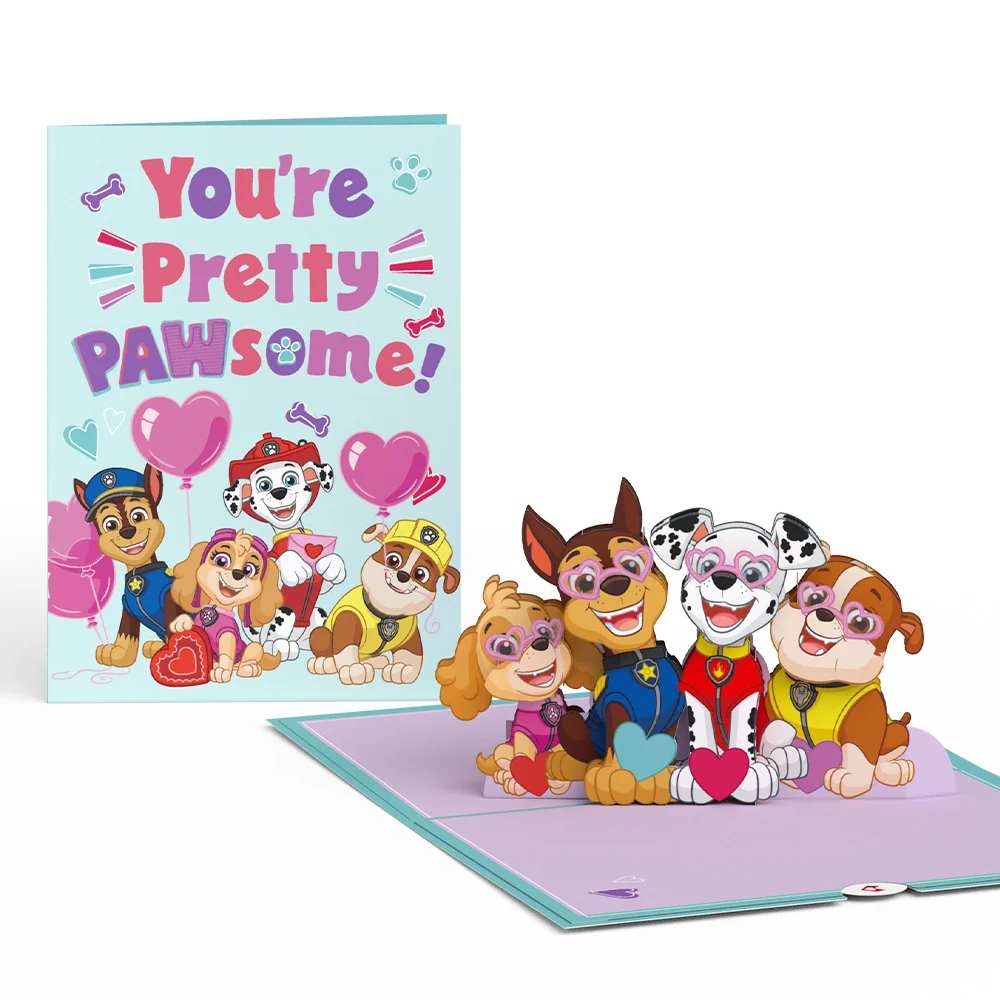 Lovepop PAW Patrol You're Pretty PAWsome Pop-Up Card Glass