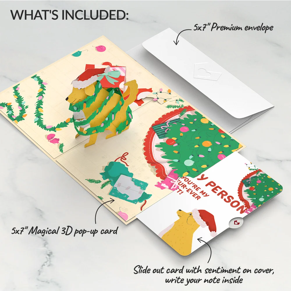 Lovepop Feliz Naughty Dog Christmas Pop-Up Card and Sentiment Set for My Person - Image 2