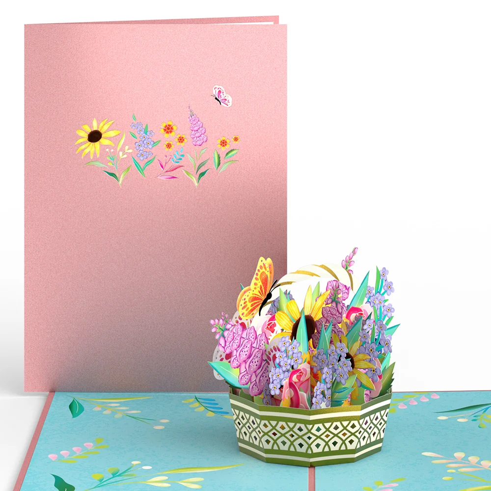 Lovepop Summer Blossoms Basket Pop-Up Card