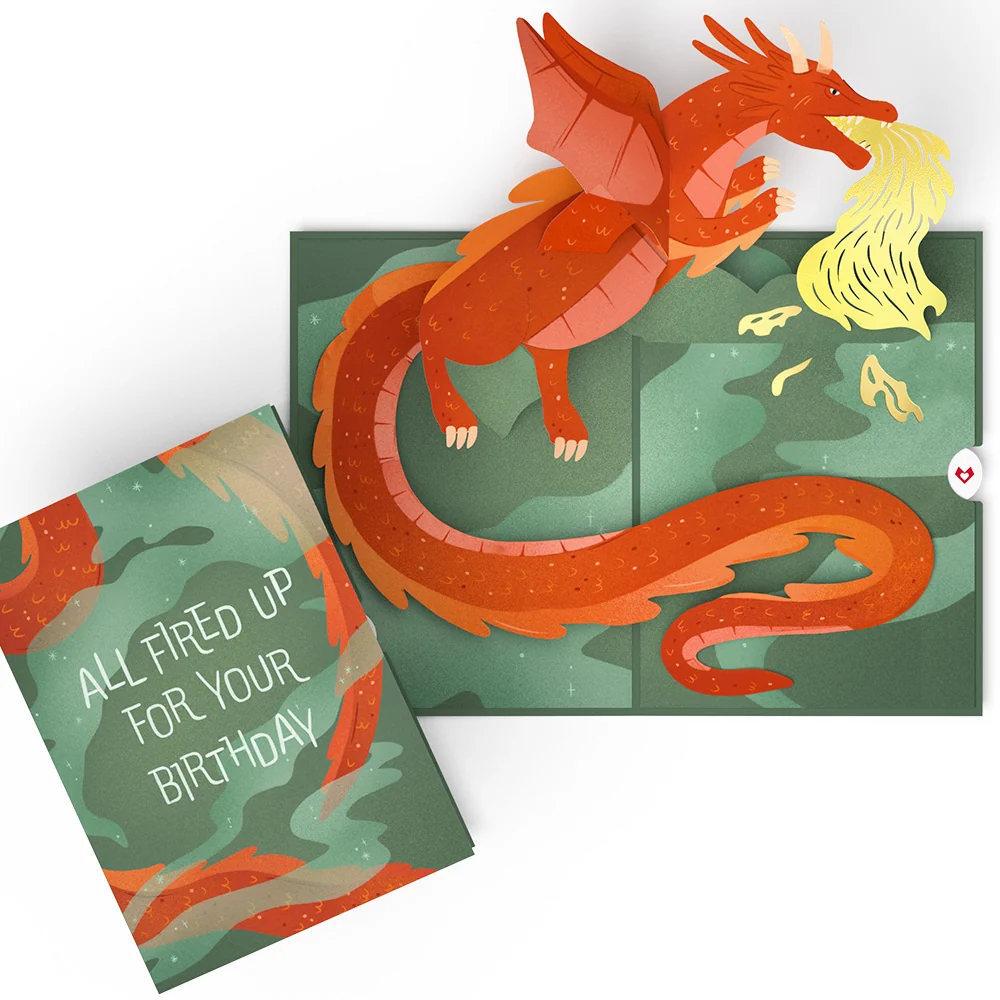 Lovepop Fired Up for Your Birthday Dragon Pop-Up Card
