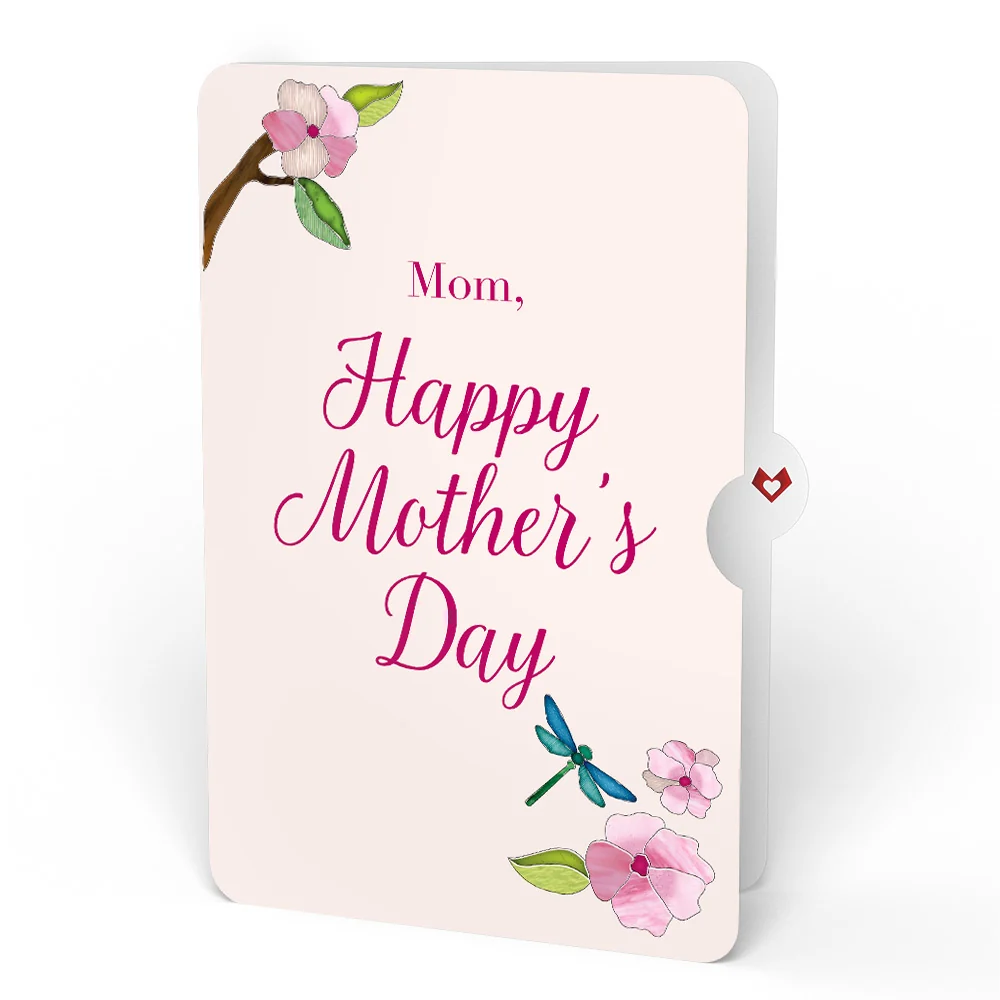Lovepop Sun-dappled Cherry Blossom Mother’s Day Suncatcher Bouquet and Cherry Blossom Grace Sentiment Set for Mom Glass - Image 4