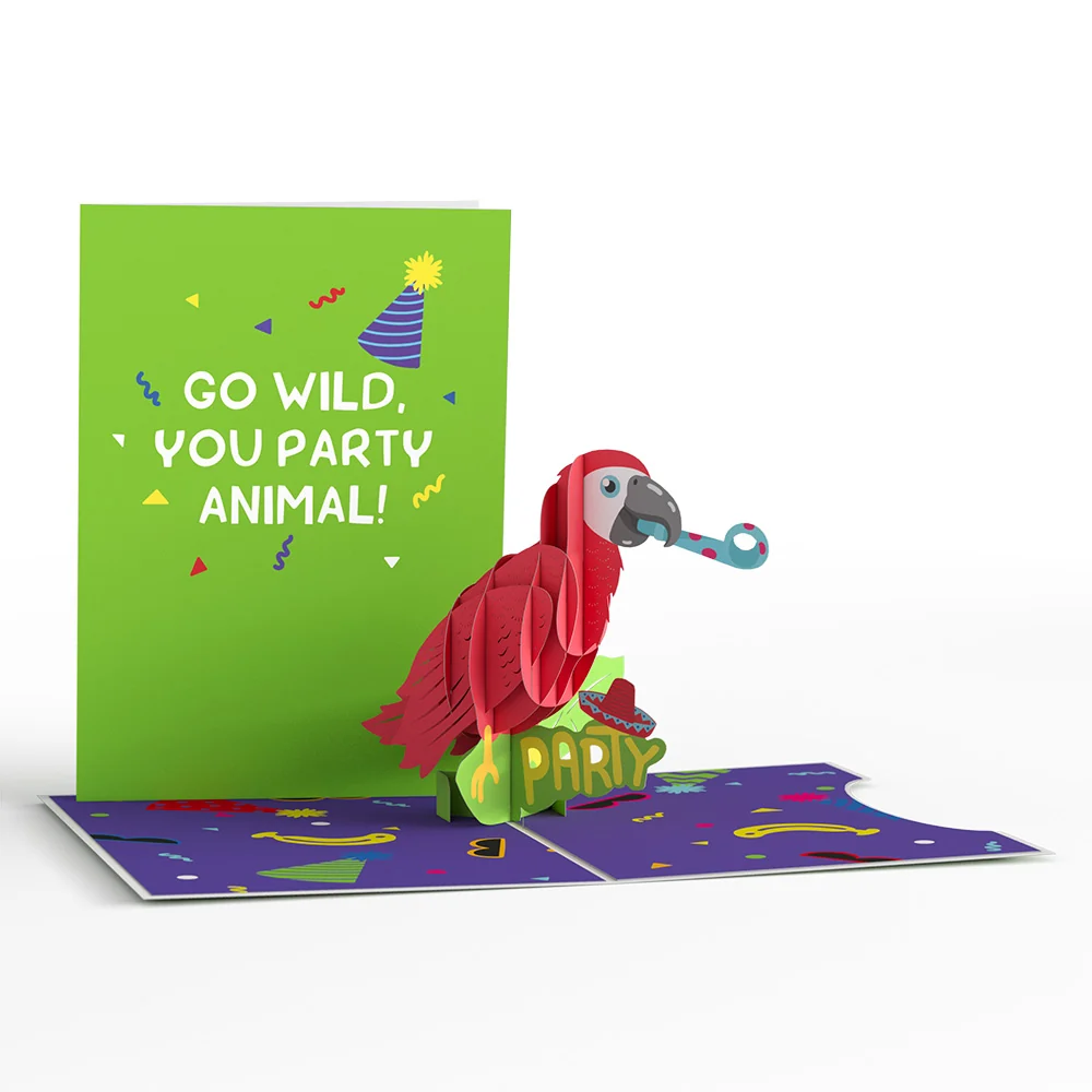Lovepop Birthday Party Animals 4-in-1 Nesting Card - Image 5