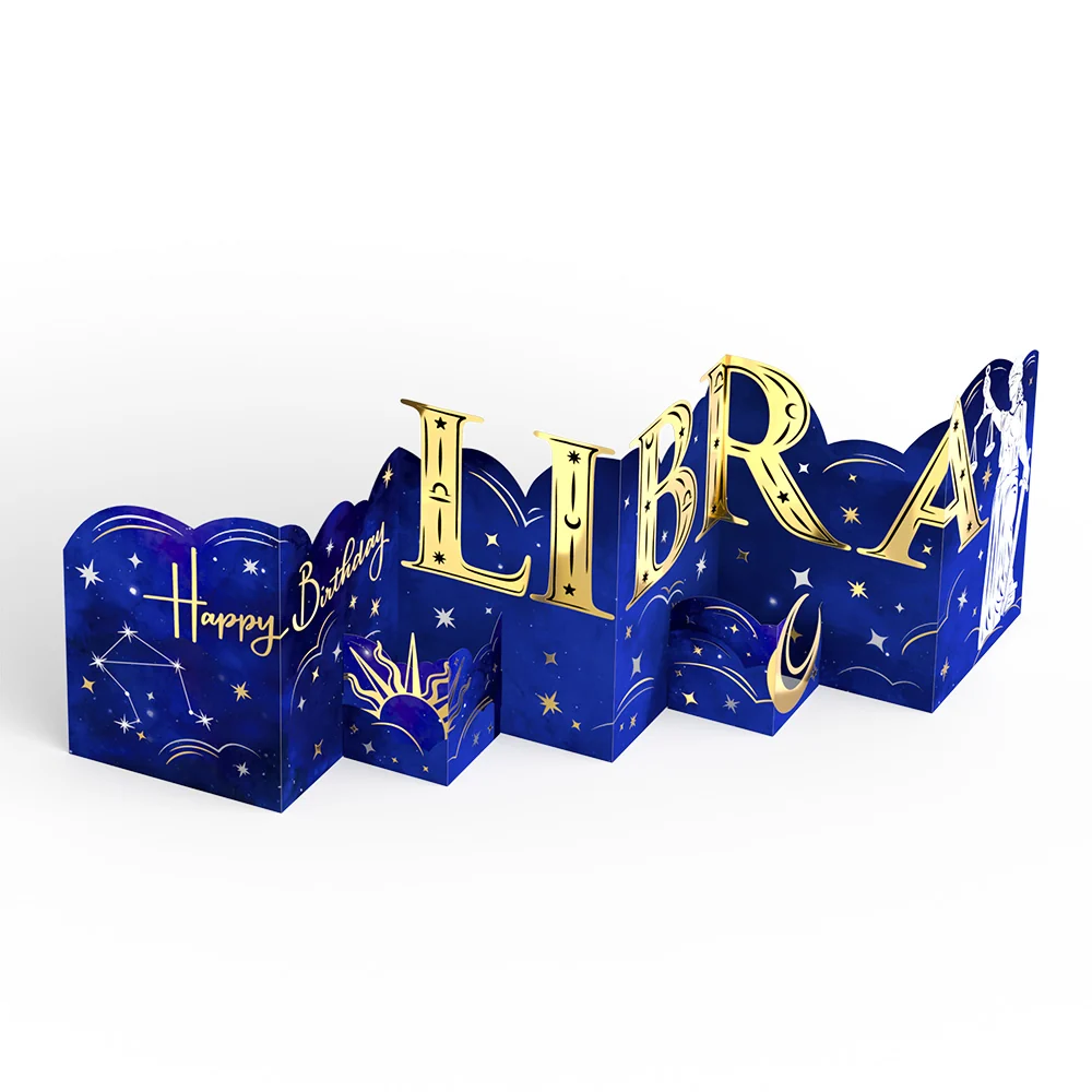 Lovepop Libra Zodiac Birthday Loooooong Card (Expands to 18 inches) Scale - Image 3