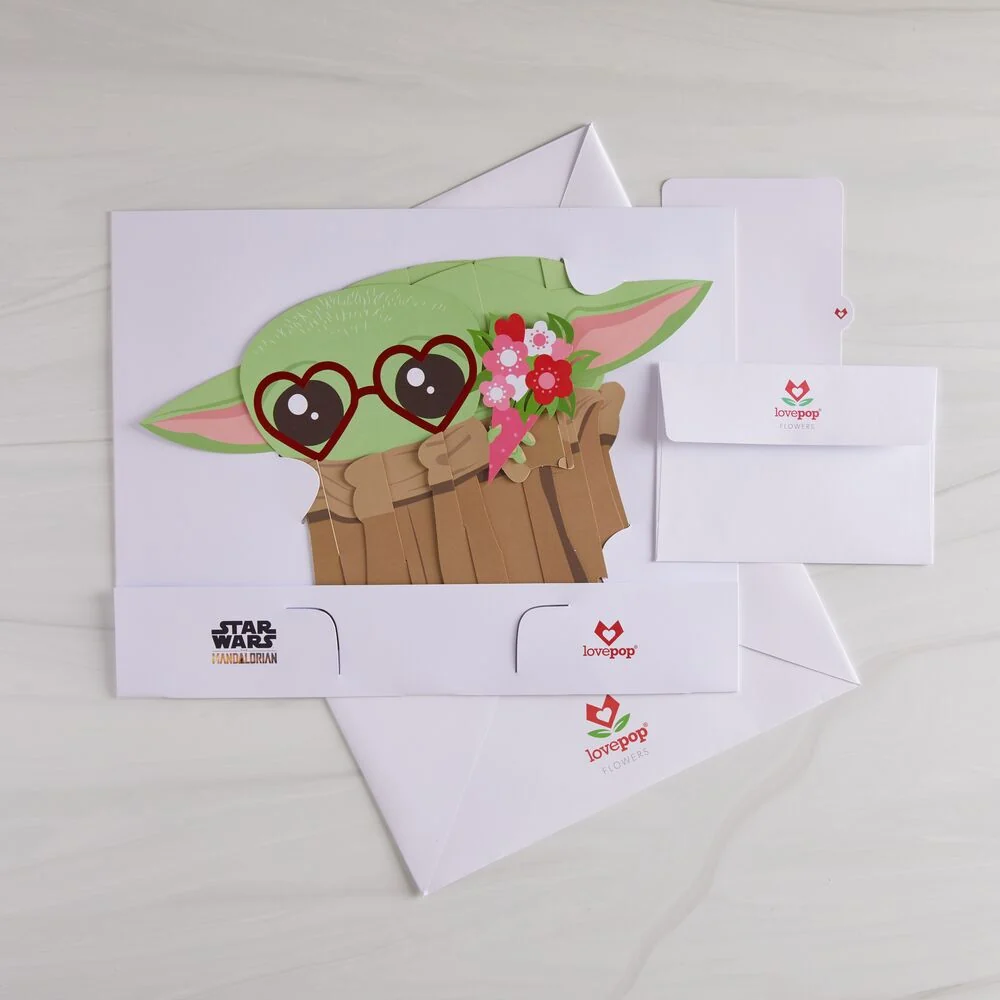 Lovepop Star Wars The Mandalorian Grogu Love Giant Pop-Up Gift Glass - Image 4