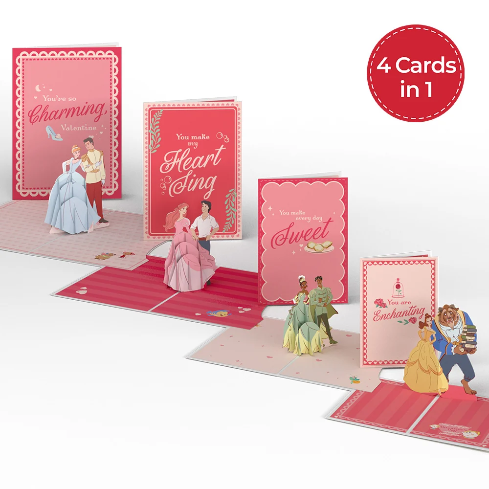 Lovepop Disney Princess Valentine's Day 4-in-1 Nesting Card