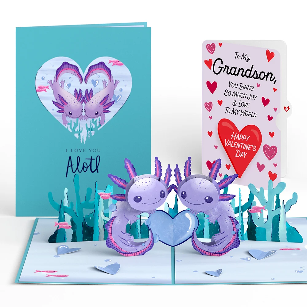 Lovepop Love You A-Lotl Valentine Pop-Up Card and Sentiment Set for Grandson
