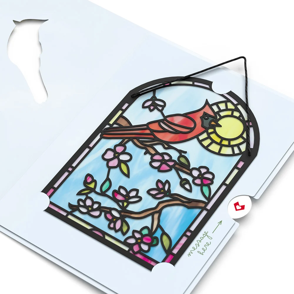 Lovepop Sending Sunshine Cardinal Suncatcher Card - Image 4