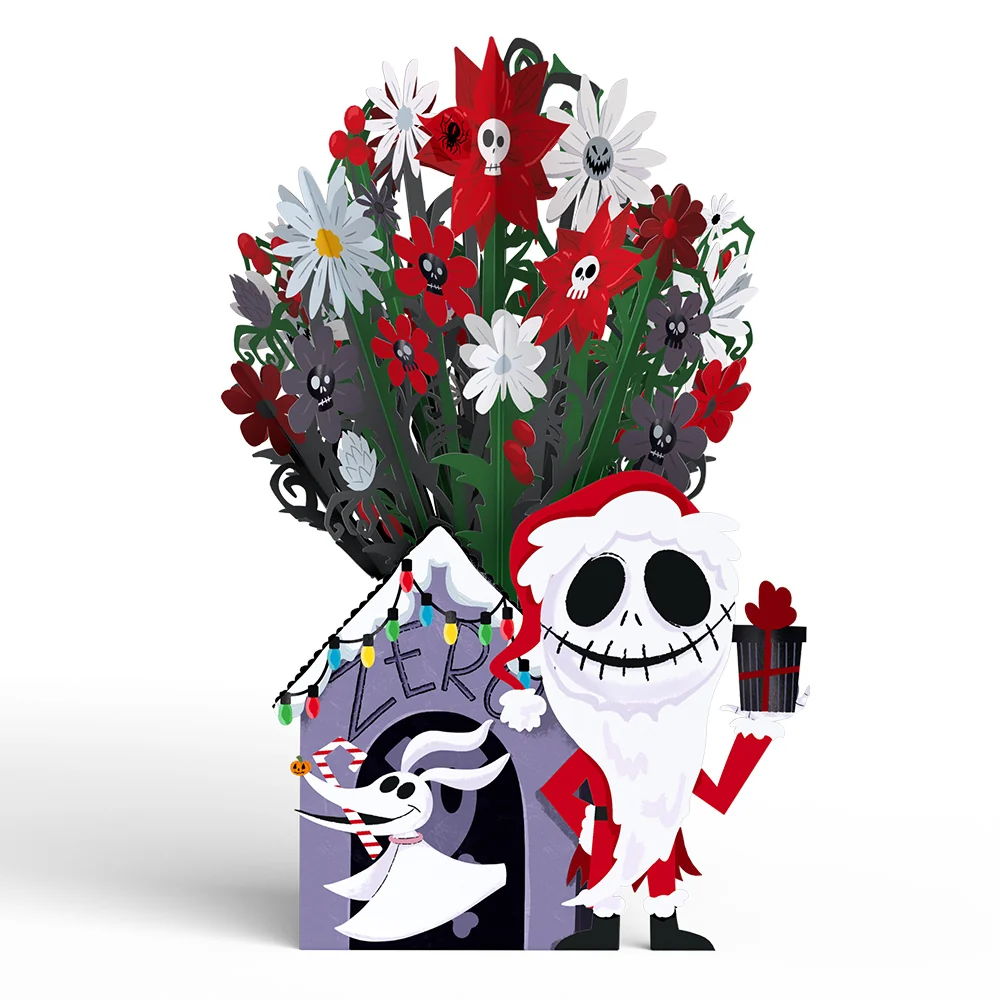Lovepop Disney Tim Burton’s The Nightmare Before Christmas Santa Jack Pop-Up Card & Flower Buds Bouquet Bundle - Image 7