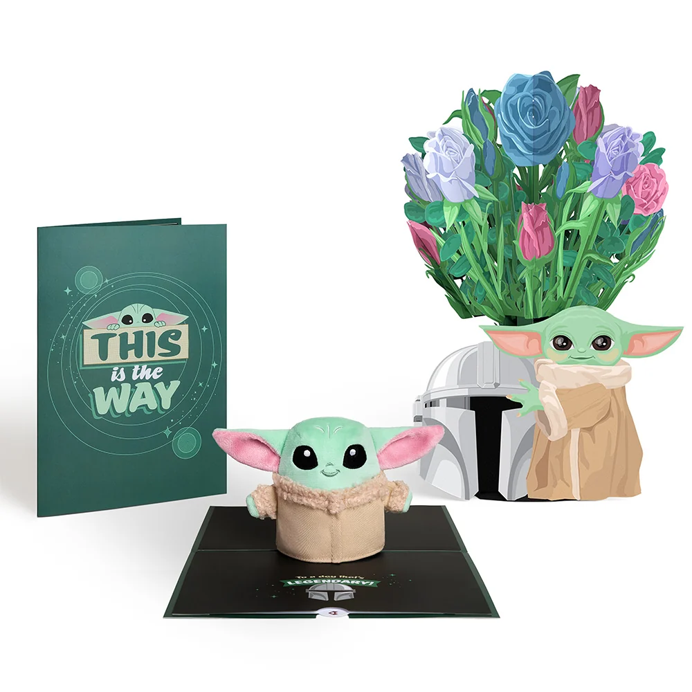 Lovepop Star Wars Grogu Plushpop Card & Flower Buds Bouquet Bundle