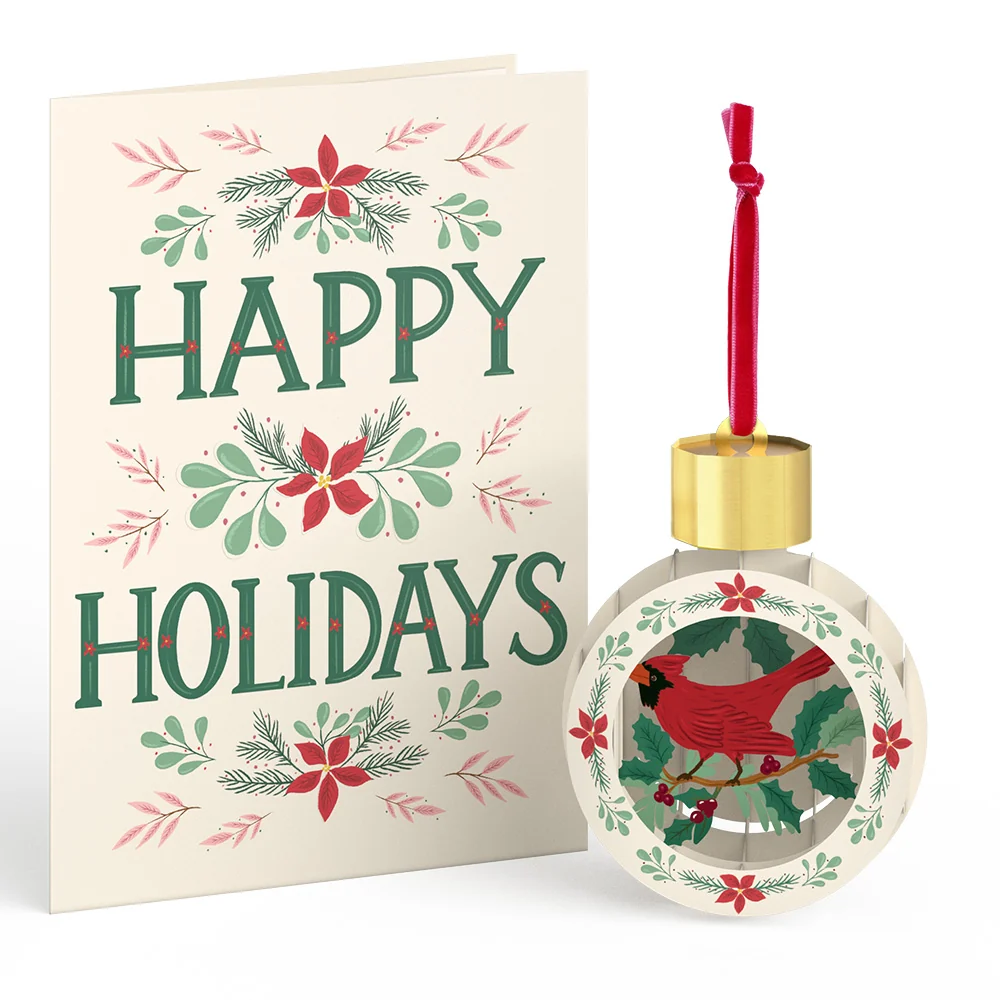 Lovepop Holiday Cardinal Classic Ornament Card