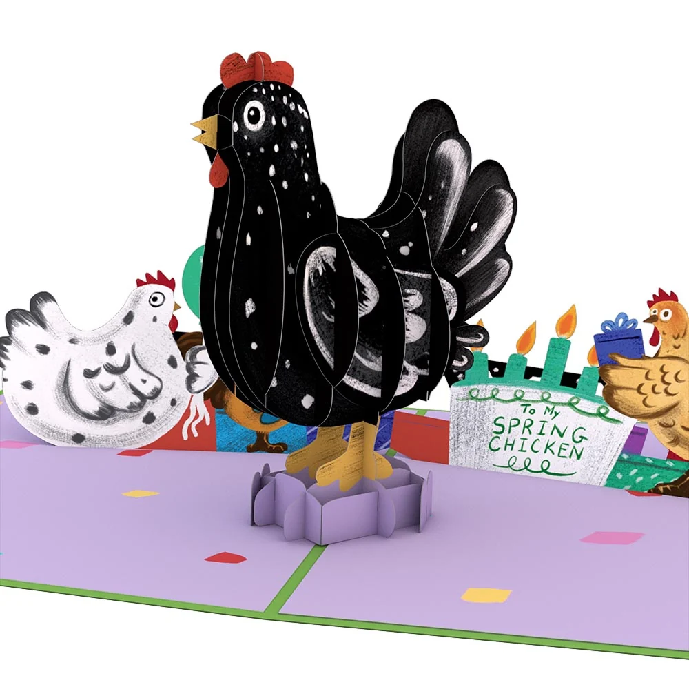 Lovepop Happy Birthday To My Spring Chicken Pop-Up Card Candle - Image 2