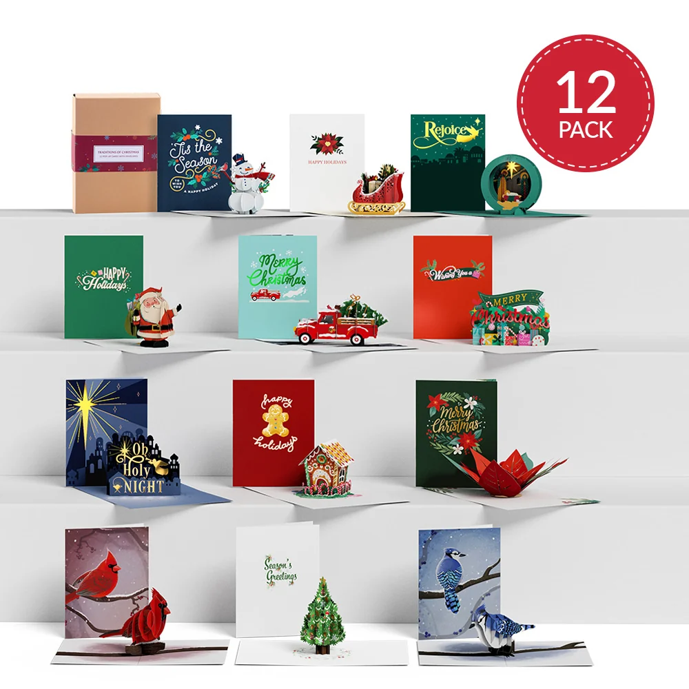 Lovepop Traditions of Christmas Box Set (Assorted 12-Pack): Paperpop Card — SKU SB-41A7AF-93D0BD72734320