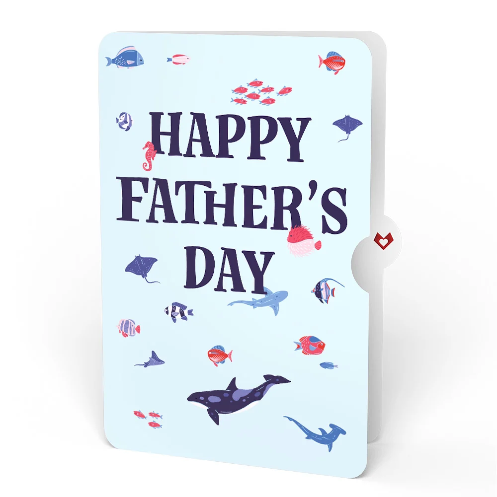 Lovepop I Chews You Shark Father's Day Pop-Up Card and Ocean Animals Sentiment Set - Image 3