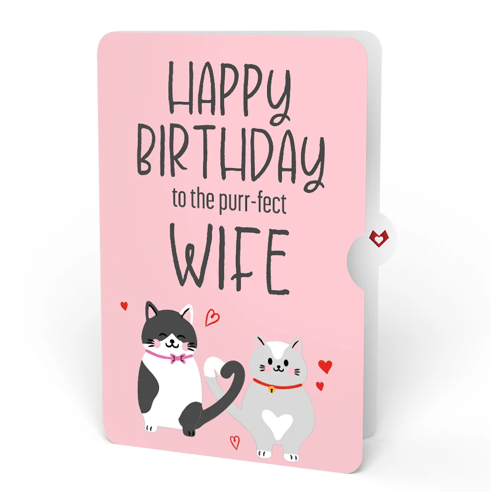 Lovepop Love Cats Birthday Pop-Up Card and Sentiment Set for Wife - Image 4