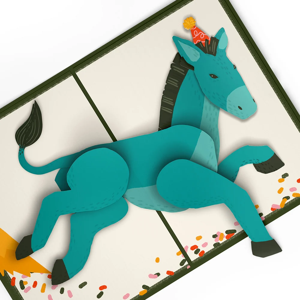 Lovepop Kick Ass Birthday Pop-Up Card and 90th Kick It Up Sentiment Set - Image 3