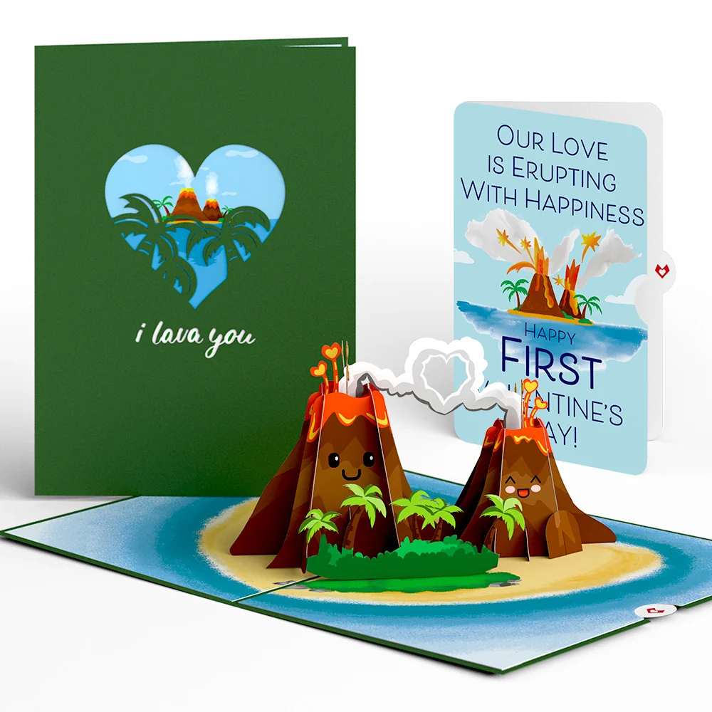 Lovepop I Lava You Our Love Is Erupting With Happiness Valentine Pop-Up Card and Sentiment Set