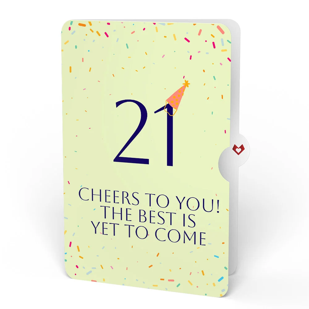 Lovepop Wishing You a Happy 21st Birthday Music and Lights Pop-Up Card and Party Hat Sentiment Set - Image 4