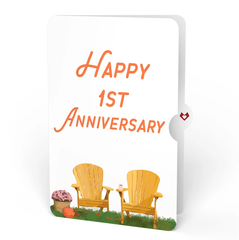 Lovepop Fall Welcome 1st Anniversary Pop-Up Card and Sentiment Set Chair - Image 4