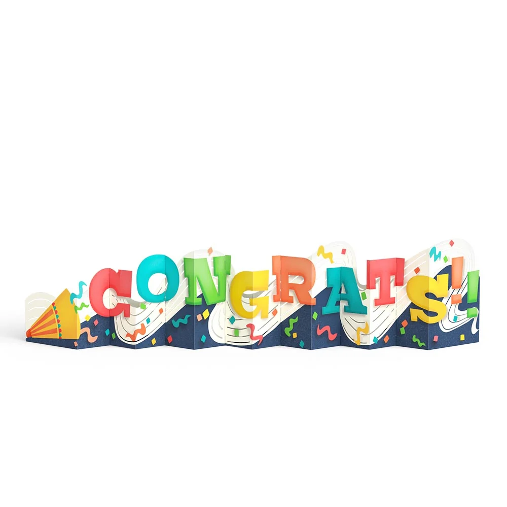 Lovepop Congrats Loooooong Card (Expands to 2 feet) - Image 4