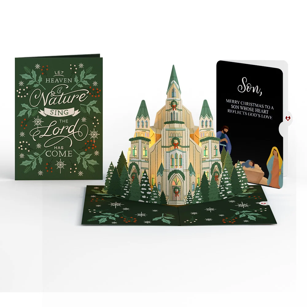 Lovepop Let Heaven & Nature Sing Christmas Music and Lights Pop-Up Card and Sentiment Set for Son