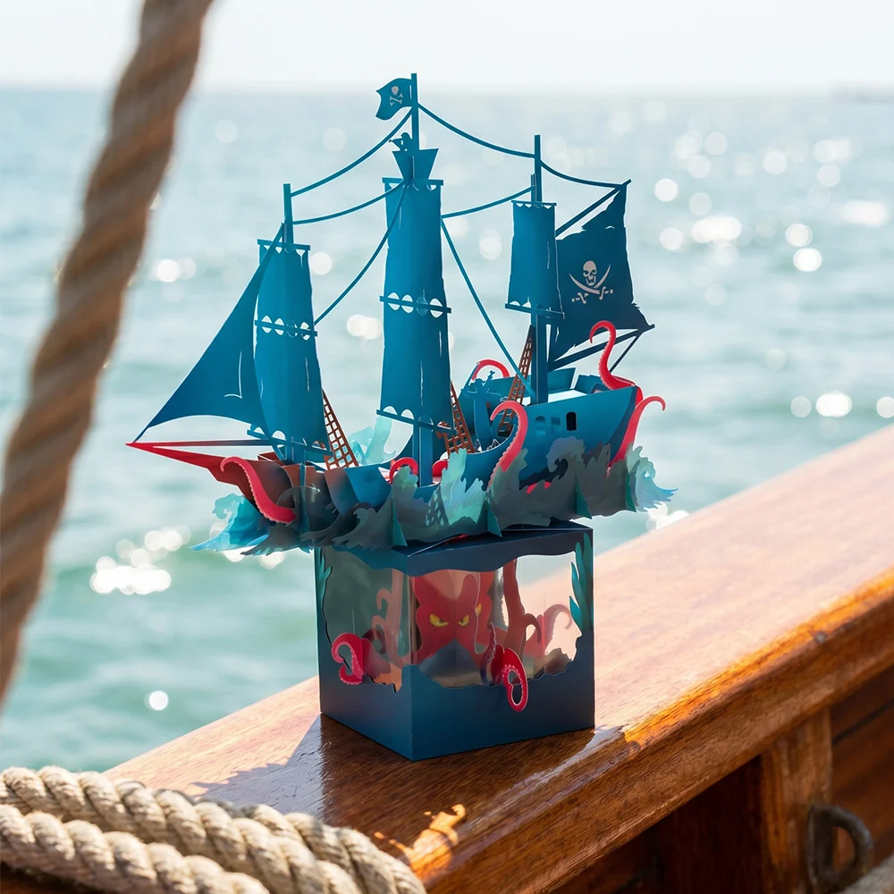 Lovepop Pirate Ship Unboxed Pop-Up Paper Sculpture