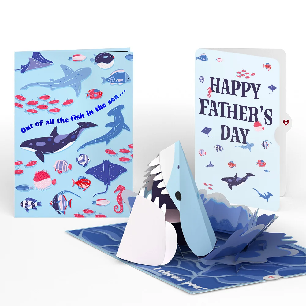Lovepop I Chews You Shark Father's Day Pop-Up Card and Ocean Animals Sentiment Set
