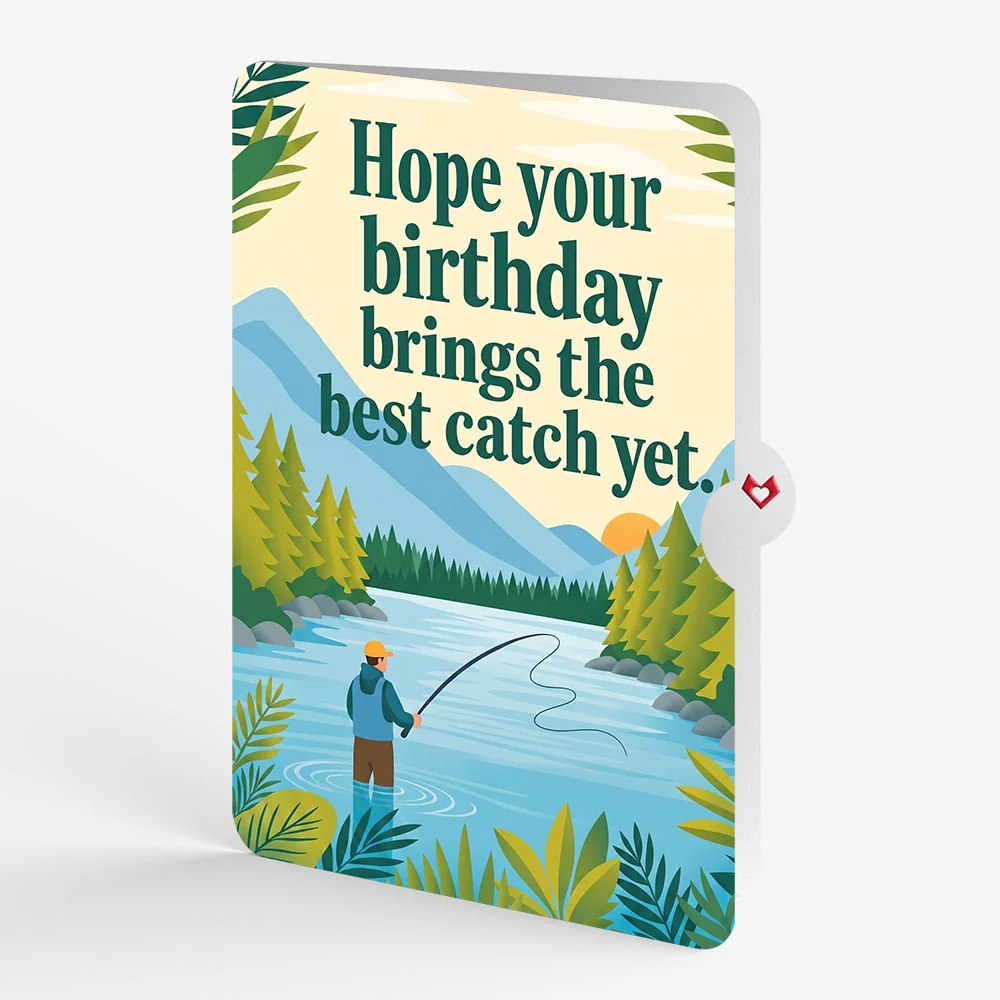 Lovepop Gone Fishing Birthday Pop-Up Card and Best Catch Yet Sentiment Set - Image 4