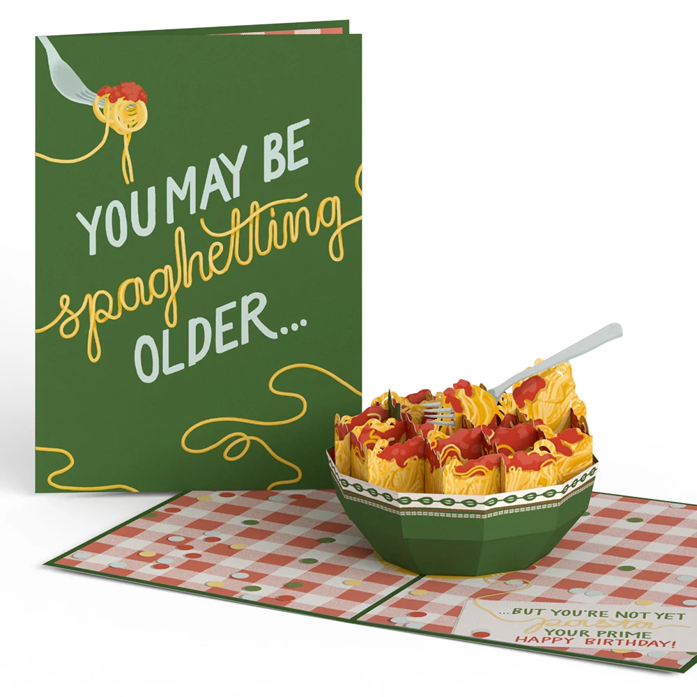 Lovepop Spaghetting Older Birthday Pop-Up Card Bowl