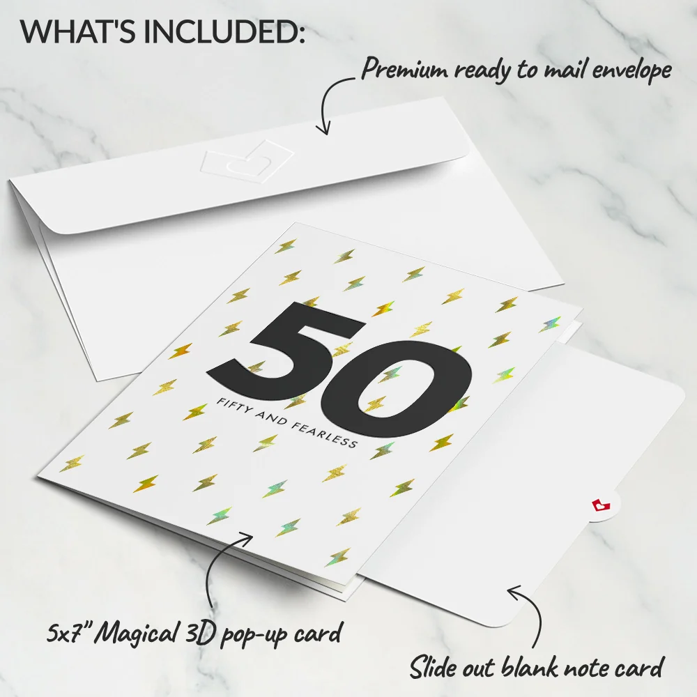 Lovepop Fifty and Fearless 50th Birthday Pop-Up Card - Image 5