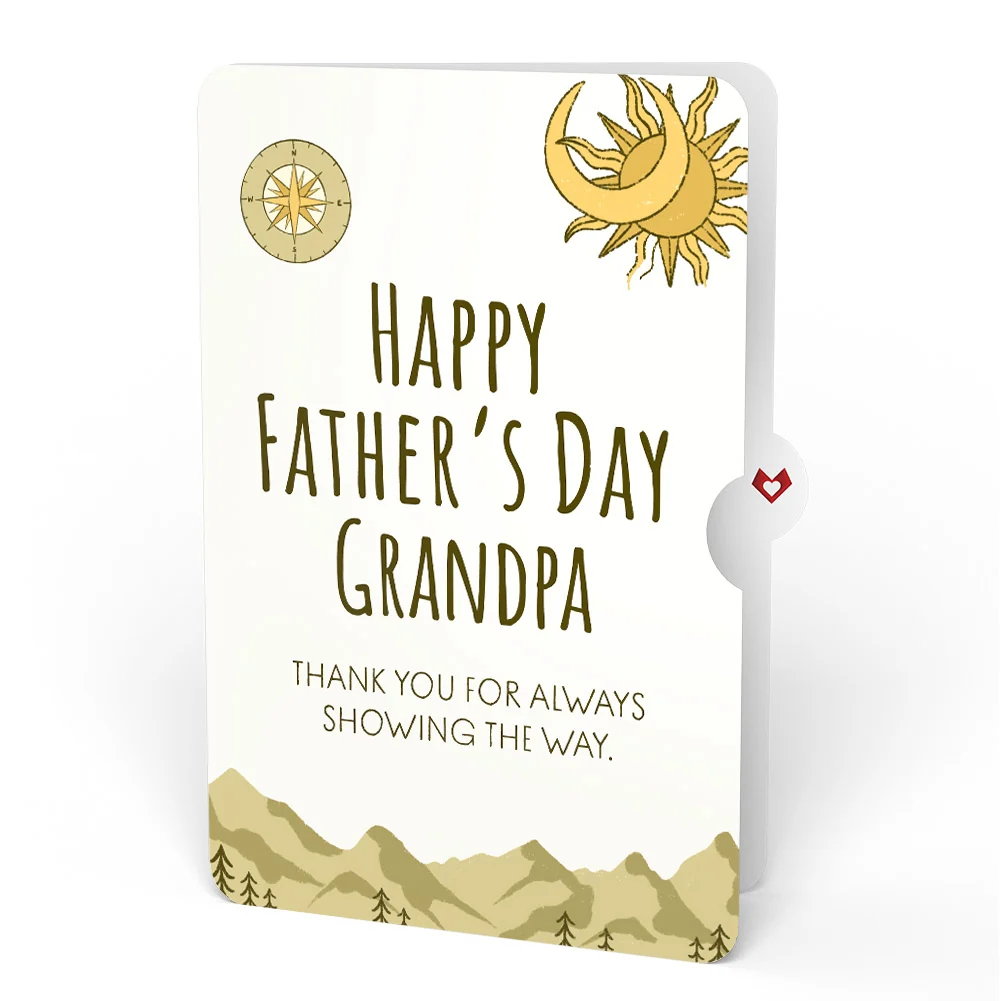 Lovepop Guiding Compass Father's Day Pop-Up Card and Sentiment Set for Grandfather Cream - Image 4
