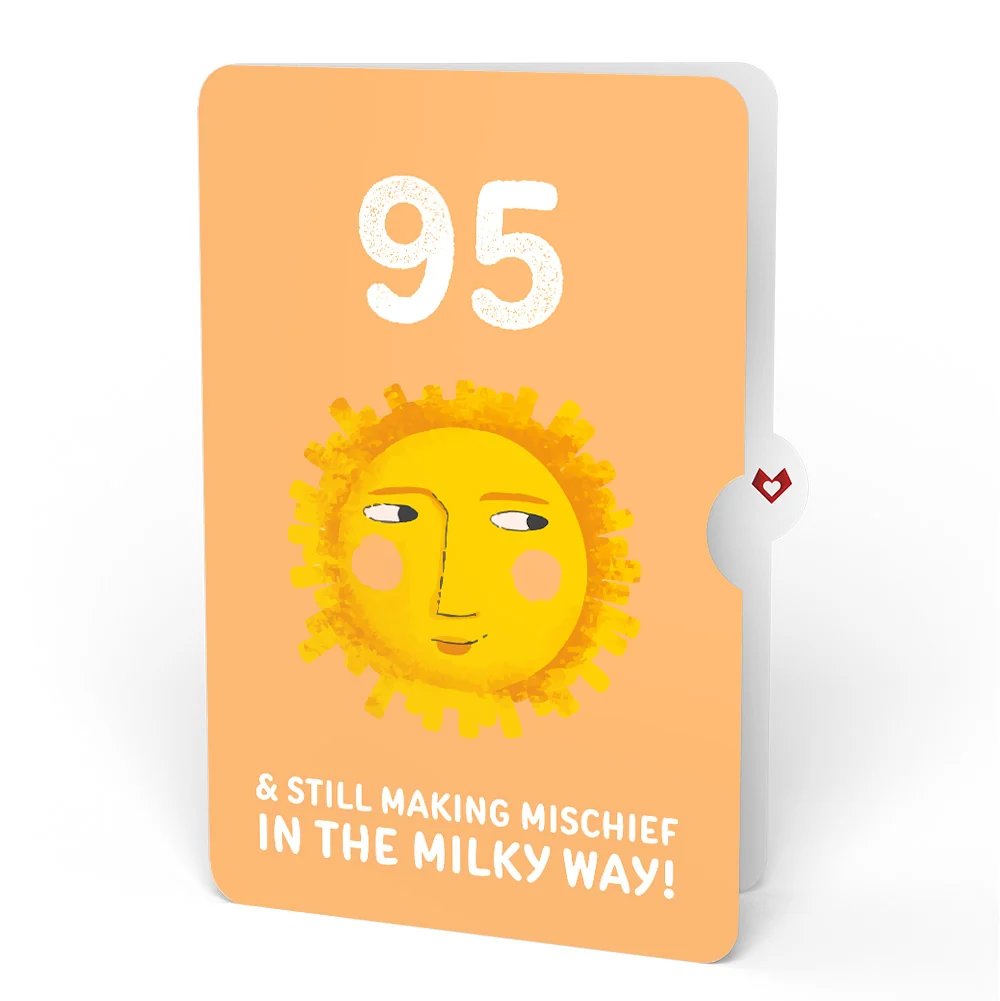 Lovepop Another Trip Around the Sun 95th Birthday Light-Up Pop-Up Card and Sentiment Set - Image 4