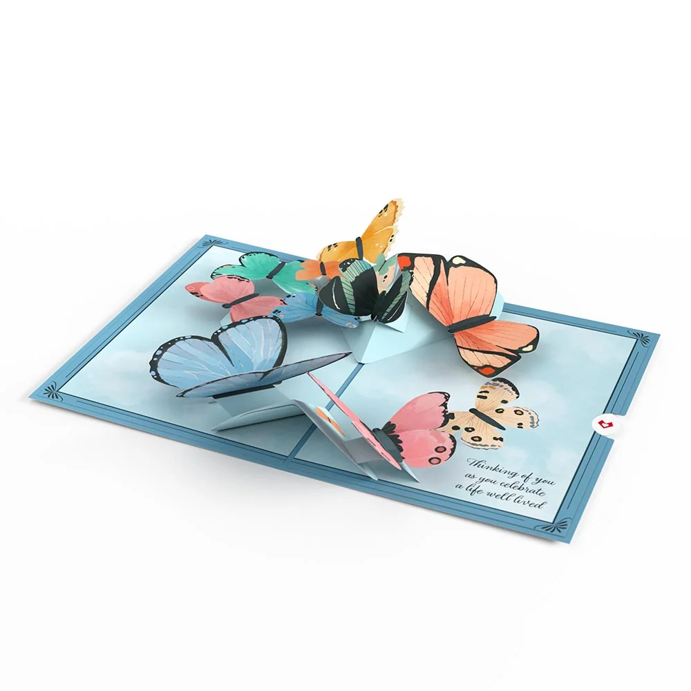Lovepop Celebration of Life Sympathy Butterflies Pop-Up Card - Image 6