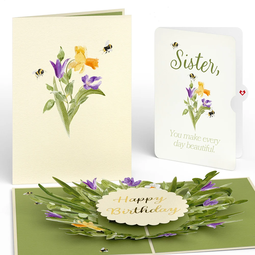 Lovepop Bloom Birthday Pop-Up Card and Sentiment Set for Sister