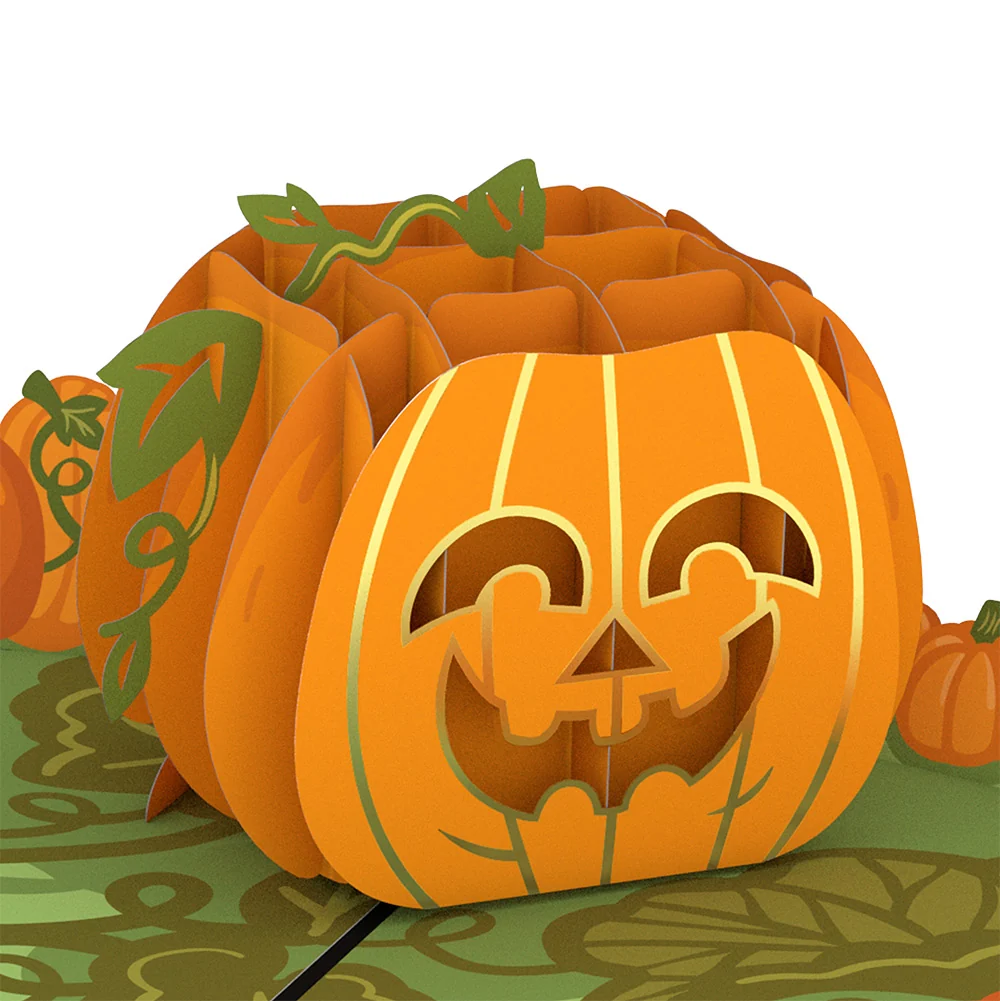 Lovepop Happy Halloween Pumpkin Pop-Up Card and Sentiment Set for Godchild - Image 3
