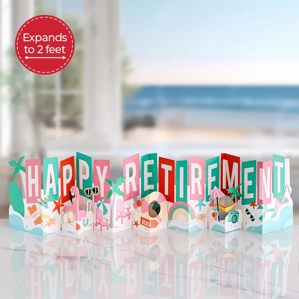 Lovepop Happy Retirement Loooooong Card (Expands to 2 feet) Chair