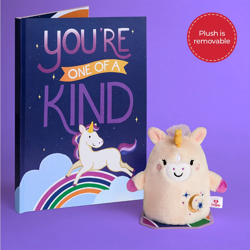 Lovepop 'One of a Kind' Unicorn Plushpop Card