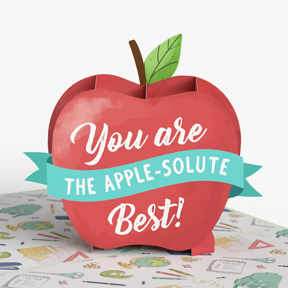 Lovepop Amazing Teacher Apple Encouragement Pop-Up Card and Curious Kids Sentiment Set - Image 3