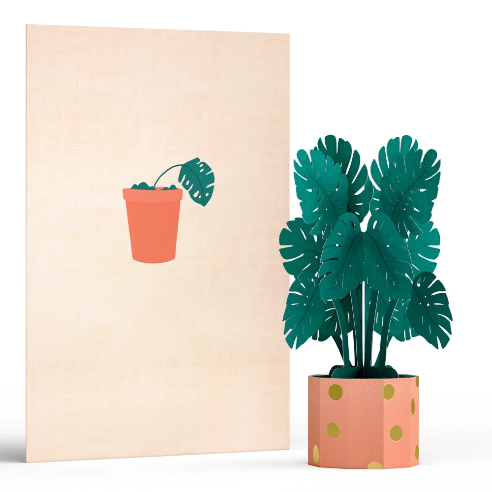 Lovepop Monstera Card With Mini Bouquet
