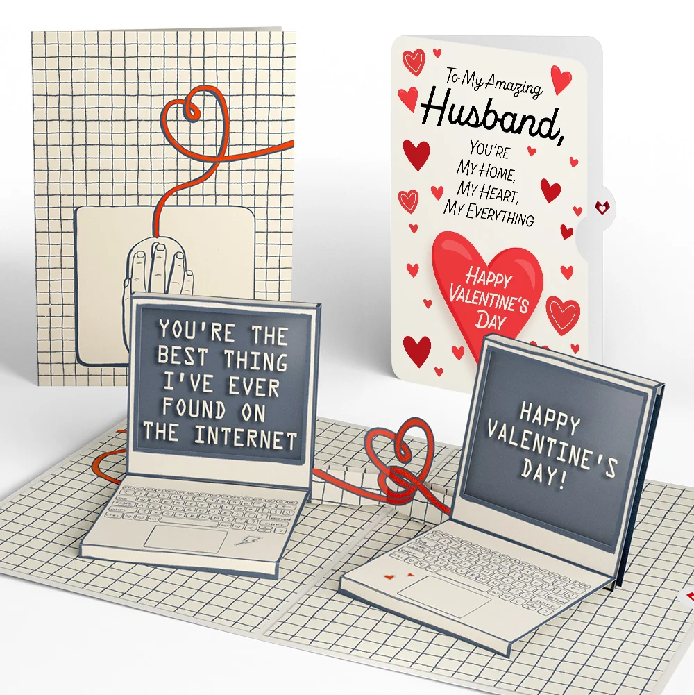 Lovepop Best Thing I've Found on the Internet Valentine's Day Pop-Up Card and Sentiment Set for Husband Cream
