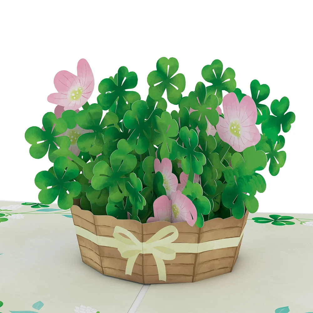 Lovepop Shamrock Basket St. Patrick's Day Pop-Up Card - Image 2