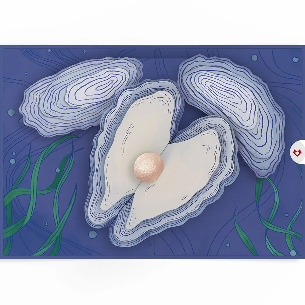 Lovepop Coastal Oysters Pop-Up Card - Image 3