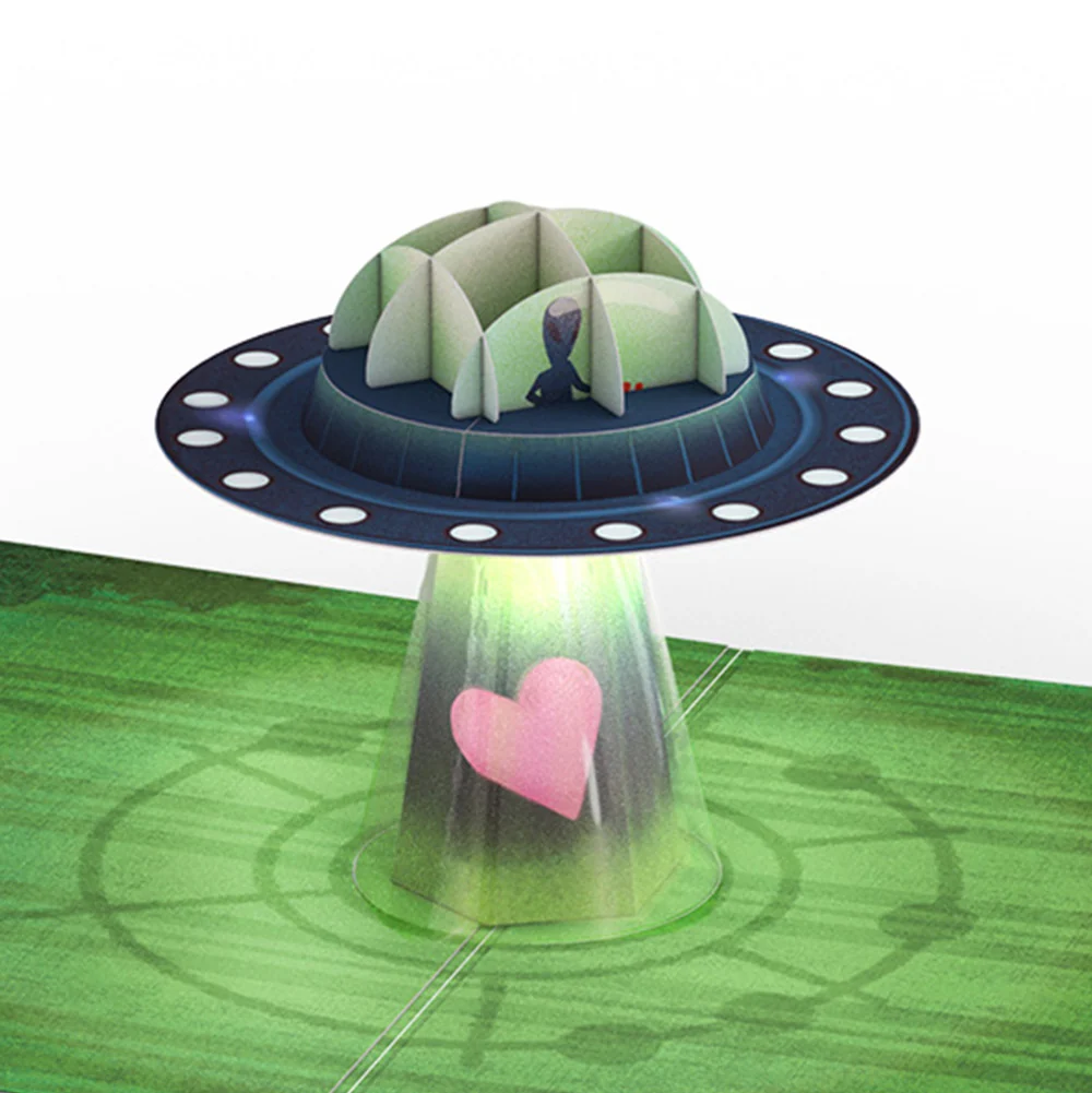 Lovepop You've Abducted My Heart Father’s Day Light-Up Pop-Up Card and Sentiment Set for The Best Dad - Image 3