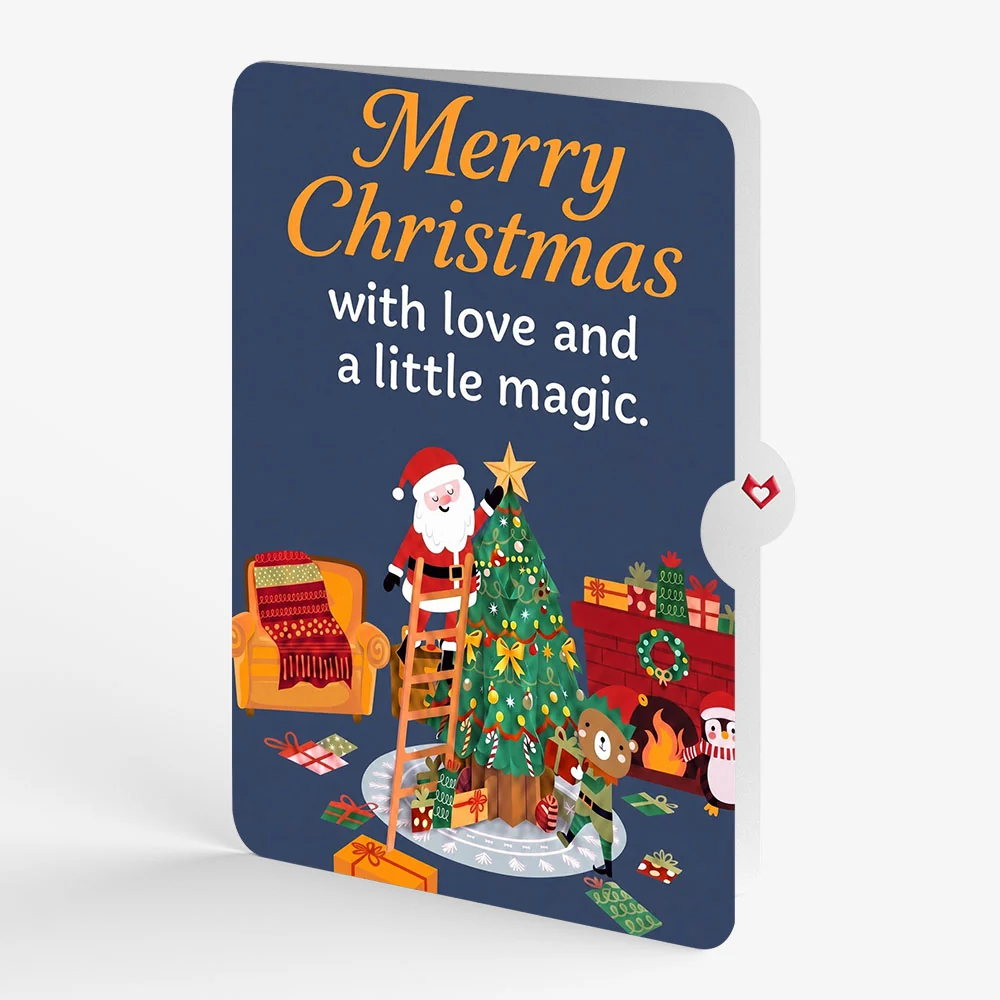 Lovepop Santa Decorating a Christmas Tree Pop-Up Card and Little Magic Sentiment Set - Image 4
