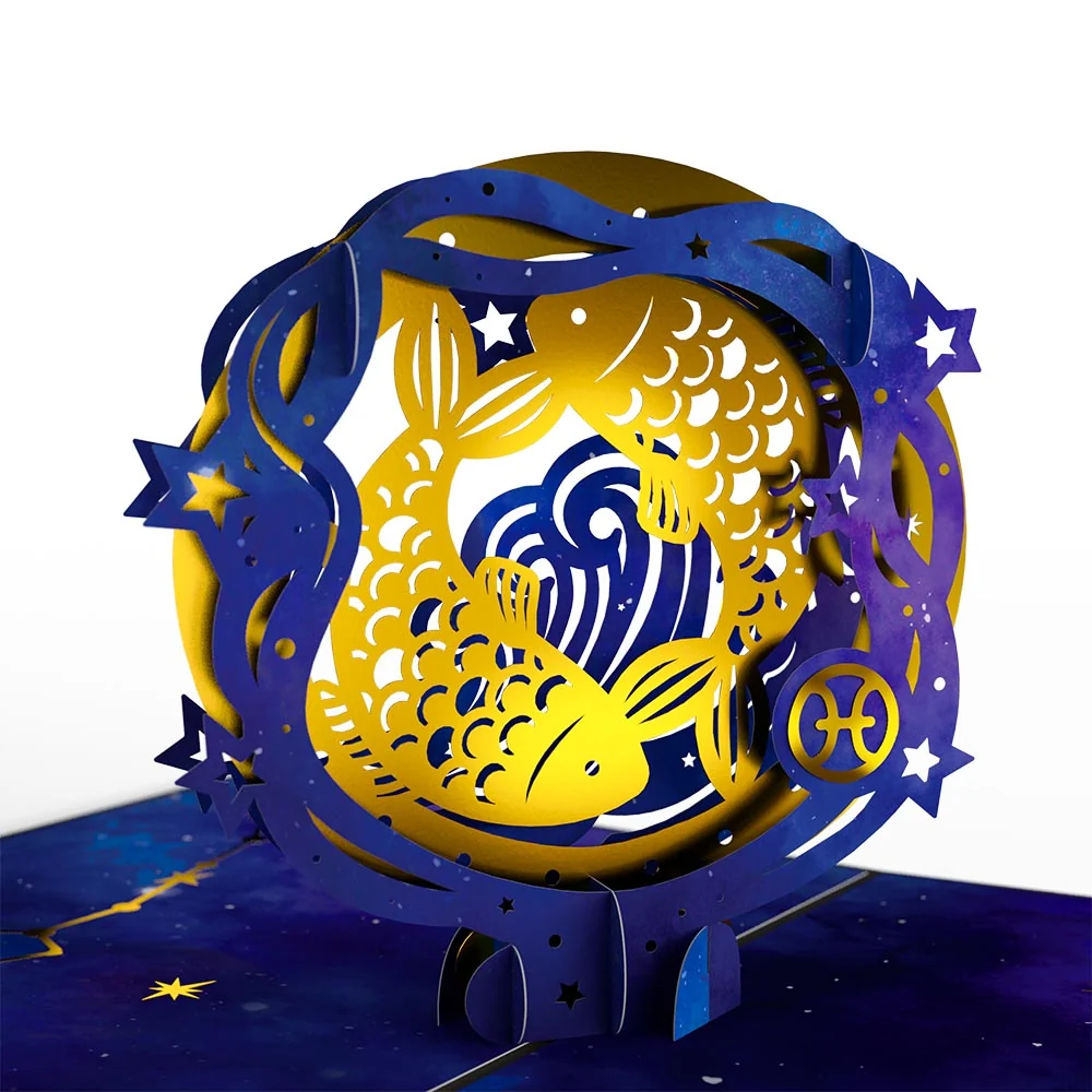 Lovepop Pisces Zodiac Birthday Pop-Up Card - Image 2