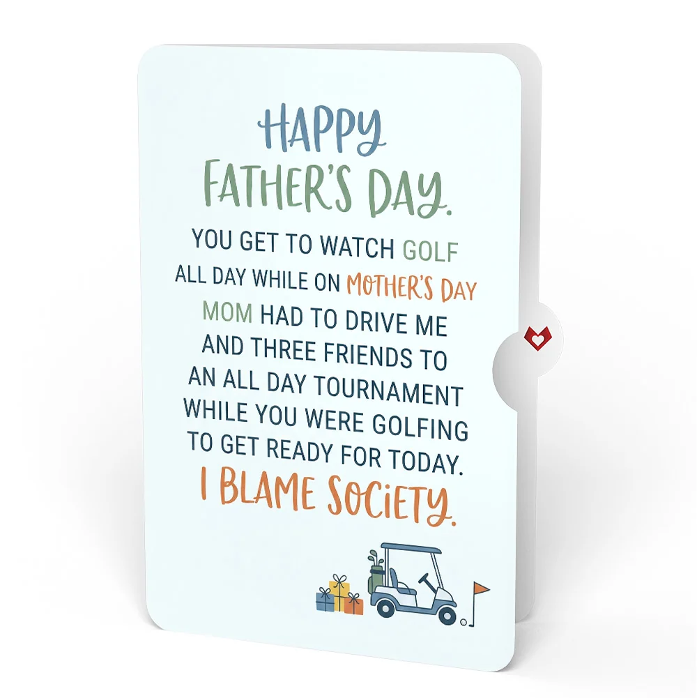 Lovepop Time to Par-Tee Birthday Golf Father's Day Pop-Up Card and Society Blame Sentiment Set Bag - Image 4