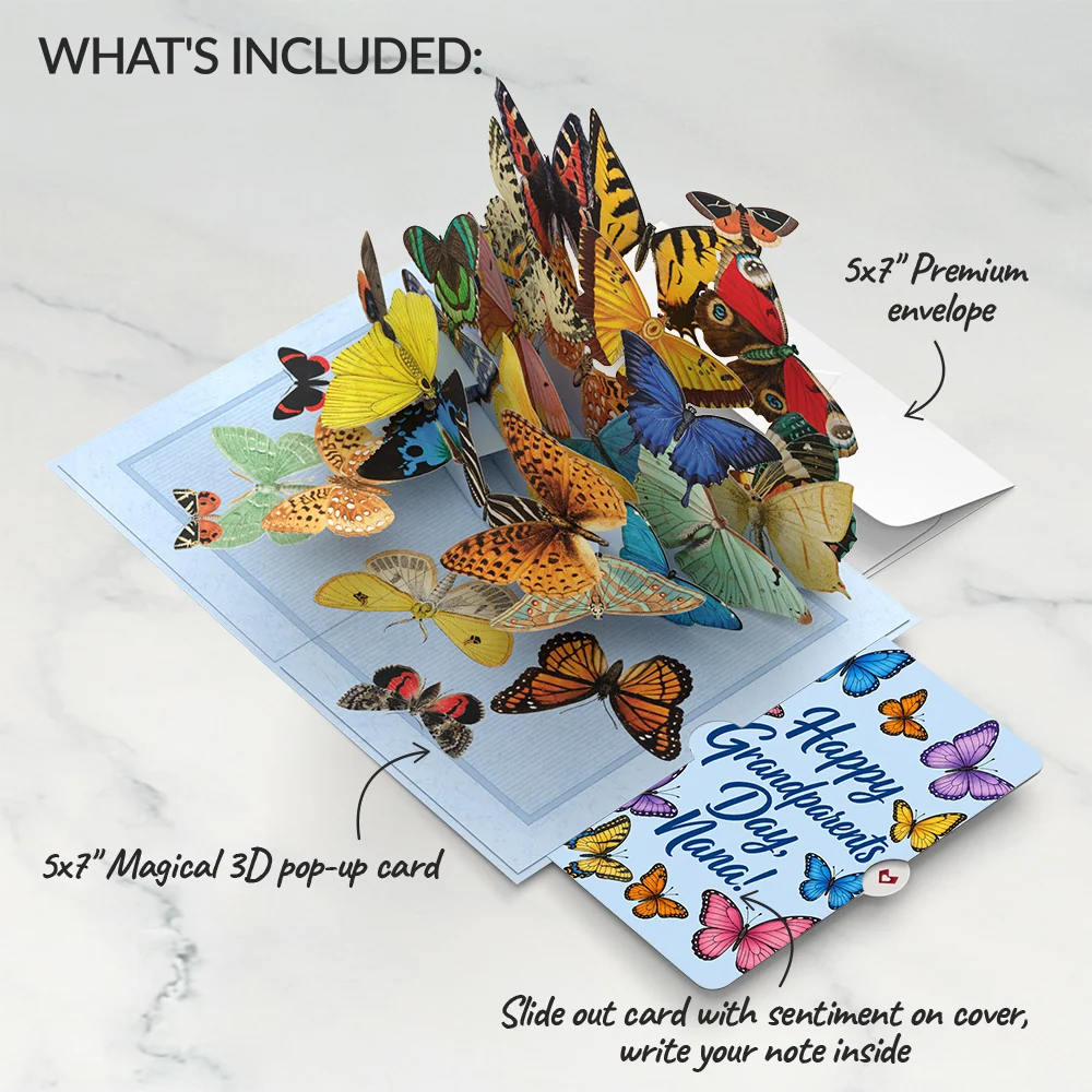 Lovepop Butterflies in Flight Pop-Up Card and Grandparents Day Sentiment Set - Image 2